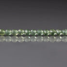 3mm Green Apatite Beads – Faceted Round Micro Gemstone 3" Strand