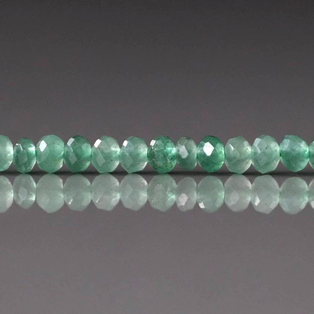 3mm AAA Green Aventurine Rondel Beads Micro Faceted Beads 15" Green Natural Aventurine Gemstone Beads Beading Crafter Gift DIY jewelry