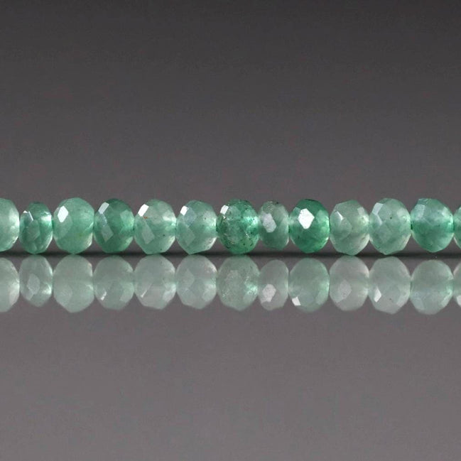 3mm AAA Green Aventurine Rondel Beads Micro Faceted Beads 15" Green Natural Aventurine Gemstone Beads Beading Crafter Gift DIY jewelry