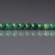 3mm Natural Green Jade Smooth Beads 15