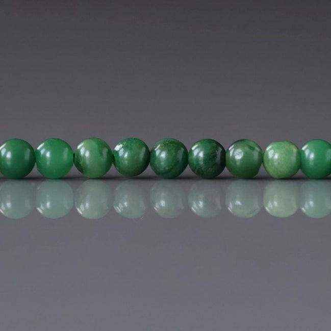 3mm Natural Green Jade Smooth Beads 15" African Jade Round Genuine Gemstone Beads for Jewelry Making Beading Craft Gift Beads DIY Jewelry