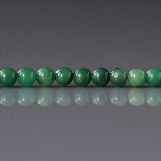 3mm Natural Green Jade Smooth Beads 15" African Jade Round Genuine Gemstone Beads for Jewelry Making Beading Craft Gift Beads DIY Jewelry