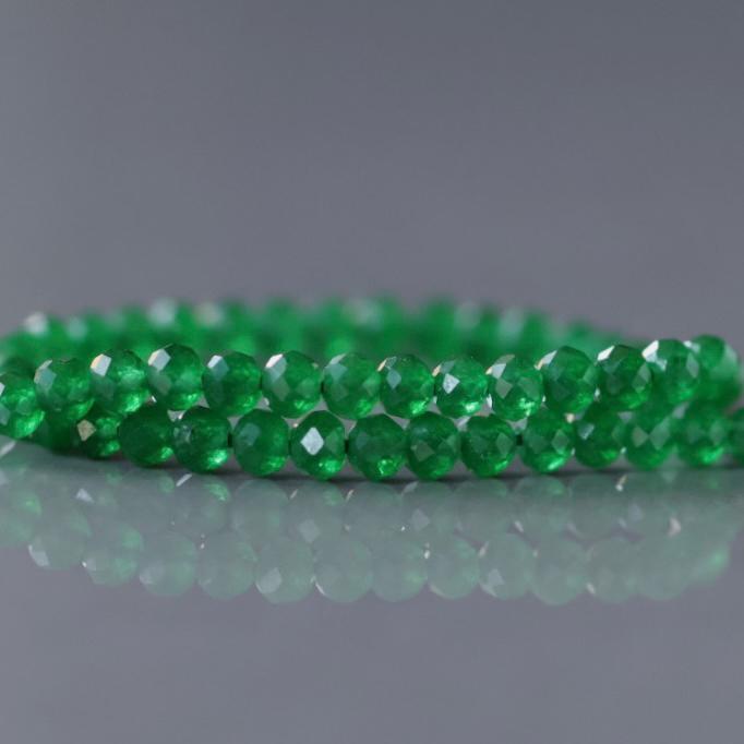 3mm Natural Green Onyx Beads Micro Faceted Beads 12.5" Natural Onyx Gemstone Beads Beading Crafter Gift DIY jewelry