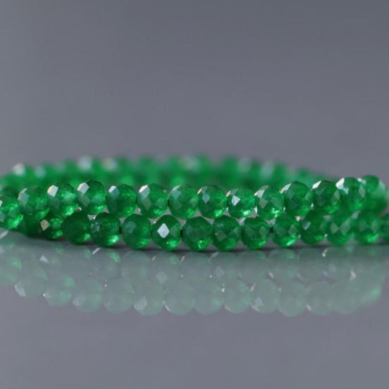3mm Natural Green Onyx Beads Micro Faceted Beads 12.5" Natural Onyx Gemstone Beads Beading Crafter Gift DIY jewelry