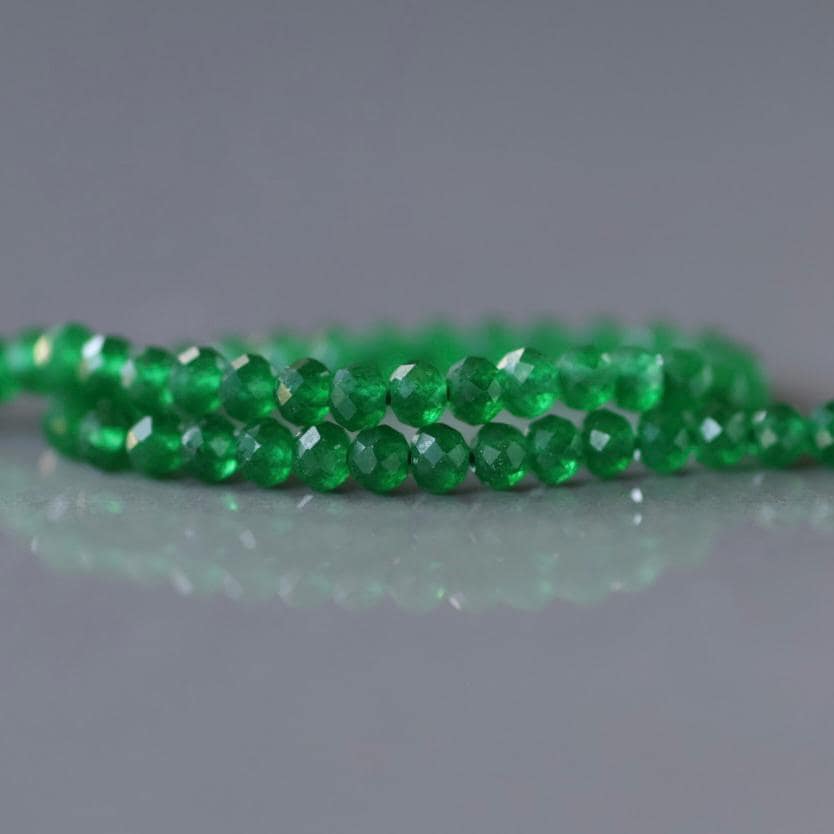 3mm Natural Green Onyx Beads Micro Faceted Beads 12.5" Natural Onyx Gemstone Beads Beading Crafter Gift DIY jewelry
