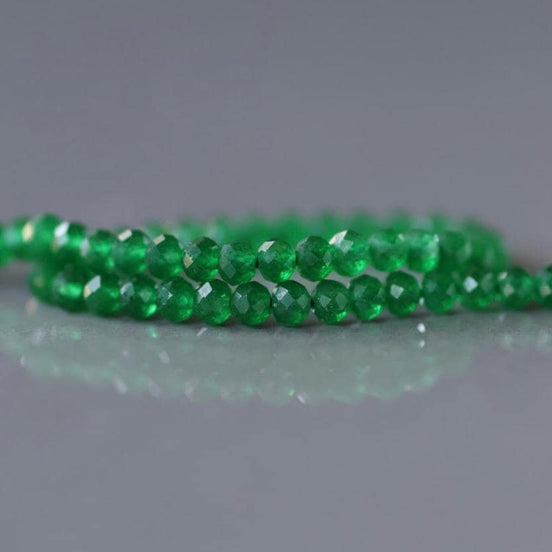 3mm Natural Green Onyx Beads Micro Faceted Beads 12.5" Natural Onyx Gemstone Beads Beading Crafter Gift DIY jewelry