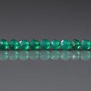 3mm Green Onyx Beads ‚Äì Faceted Round Micro Gemstone 13