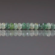 3mm Green Strawberry Quartz Rondelle Beads ‚Äì Faceted Rondelle Micro Gemstone 15