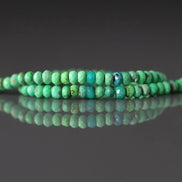 3mm Green Turquoise Rondelle Beads Faceted 7