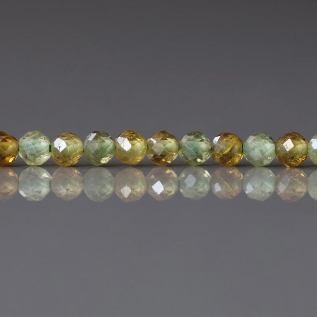 3mm AAA Grossularite Garnet Beads Faceted Green Garnet Beads 15" Natural Garnet Gemstone Beads Beading Crafter Gift DIY Jewelry