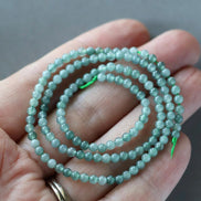 3mm Guatemala Jade Beads – Smooth Round Micro Gemstone 15