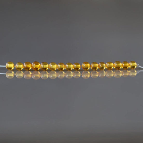 3mm Baltic Amber Beads Honey Amber Beads 16 PCs Lemon Amber Golden Genuine Beads