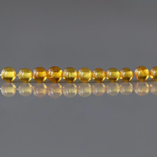 3mm Baltic Amber Beads Honey Amber Beads 16 PCs Lemon Amber Golden Genuine Beads
