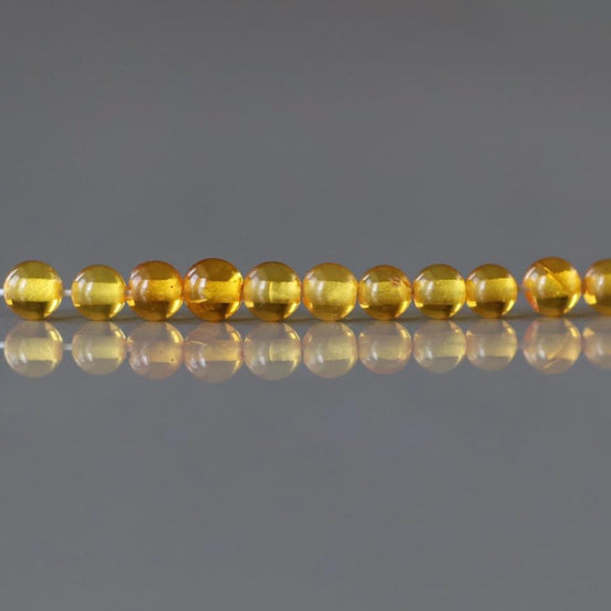 3mm Baltic Amber Beads Honey Amber Beads 16 PCs Lemon Amber Golden Genuine Beads