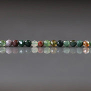 3mm Indian Agate Micro Faceted Beads Genuine Agate Colorful Beads 15