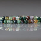 3mm Indian Agate Beads - Faceted Round Micro Gemstone 15" Strand
