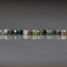 3mm Indian Agate Beads - Faceted Round Micro Gemstone 15" Strand