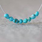 3mm Kingman Arizona Turquoise Beads – Smooth Tiny Nuggets Natural Gemstone