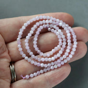 3mm AAA Kunzite Micro Faceted Beads Genuine Lilac Kunzite Beads 15