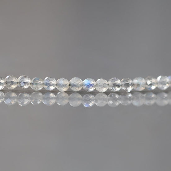 3mm AAA Labradorite Micro Faceted Beads Genuine Blue Flash Beads 12" Sparkly Gemstone Beads for DIY Jewelry Making Crafter Gift
