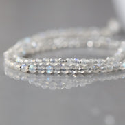 3mm AAA Labradorite Micro Faceted Beads Genuine Blue Flash Beads 12