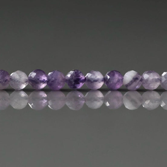 3mm AAA Lace Amethyst Beads Micro Faceted Beads 15" Purple Natural Amethyst Lilac Gemstone Beads Beading Crafter Gift February Birthstone