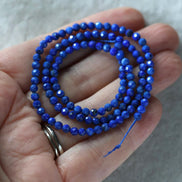 3mm Lapis Lazuli Beads ‚Äì Faceted Round Micro Gemstone 15