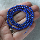 3mm Lapis Lazuli Beads ‚Äì Faceted Round Micro Gemstone 15" Strand