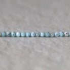 3mm Larimar Beads – Faceted Round Micro Gemstone 15" Strand