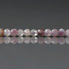 3mm Lepidolite Beads – Faceted Round Micro Gemstone 15" Strand