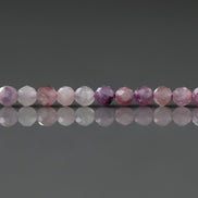 3mm Lepidolite Beads – Faceted Round Micro Gemstone 15