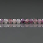 3mm Lepidolite Beads – Faceted Round Micro Gemstone 15" Strand