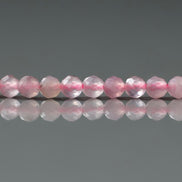 3mm Madagascar Rose Quartz Faceted Beads 15