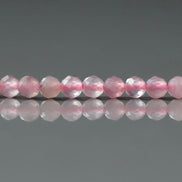 3mm Madagascar Rose Quartz Beads ‚Äì Faceted Round Micro Gemstone 15