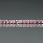 3mm Madagascar Rose Quartz Beads ‚Äì Faceted Round Micro Gemstone 15" Strand