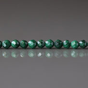 3mm Malachite Faceted Beads 15