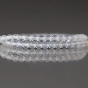 3mm Milky White Agate Beads Smooth 15
