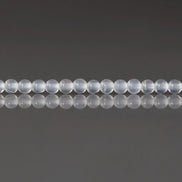 3mm Milky White Agate Beads Smooth 15