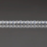 3mm Milky White Agate Beads - Smooth Round Micro Gemstone 15