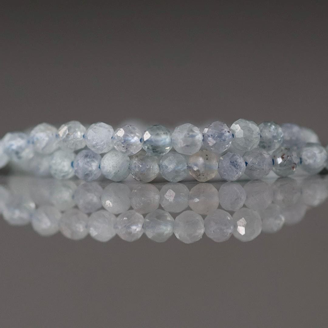 3mm Rare Montana Sapphire Beads Faceted Round 7” Raw Genuine Gemstone Beads Jewelry Making Supply September Birthstone