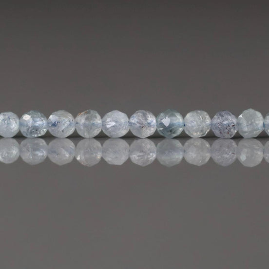 3mm Rare Montana Sapphire Beads Faceted Round 7” Raw Genuine Gemstone Beads Jewelry Making Supply September Birthstone
