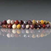 3mm Mookaite Jasper Beads - Faceted Round Micro Gemstone 15