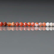 3mm Moroccan Red Agate Micro Faceted Beads Genuine Agate Red Beads 15