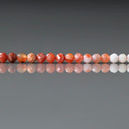 3mm Moroccan Red Agate Beads ‚Äì Faceted Round Micro Gemstone 15