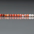 3mm Moroccan Red Agate Beads ‚Äì Faceted Round Micro Gemstone 15" Strand