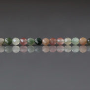 3mm Moss Agate Faceted Beads Genuine Agate Colorful Beads Strand 15