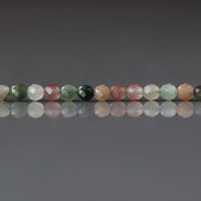 3mm Moss Agate Beads - Faceted Round Micro Gemstone 15