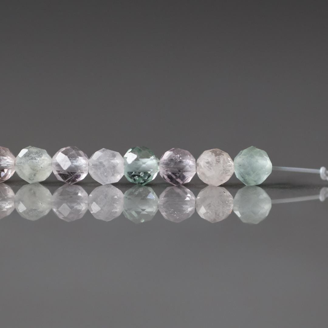 3mm AAA Morganite Beads Beryl Micro Faceted Beads 14 Pcs Natural Pastel Gemstone Beads Multi Aquamarine