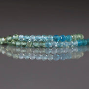 3mm Multi Color Apatite Beads – Faceted Round Micro Gemstone 15
