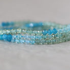 3mm Multi Color Apatite Beads – Faceted Round Micro Gemstone 15" Strand